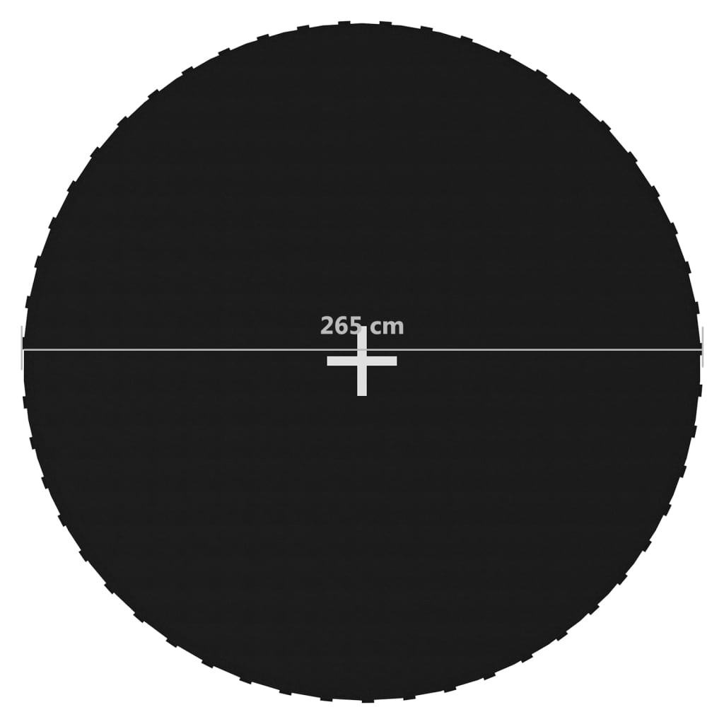 vidaXL Hoppematte stoff svart for 3,05 m rund trampoline