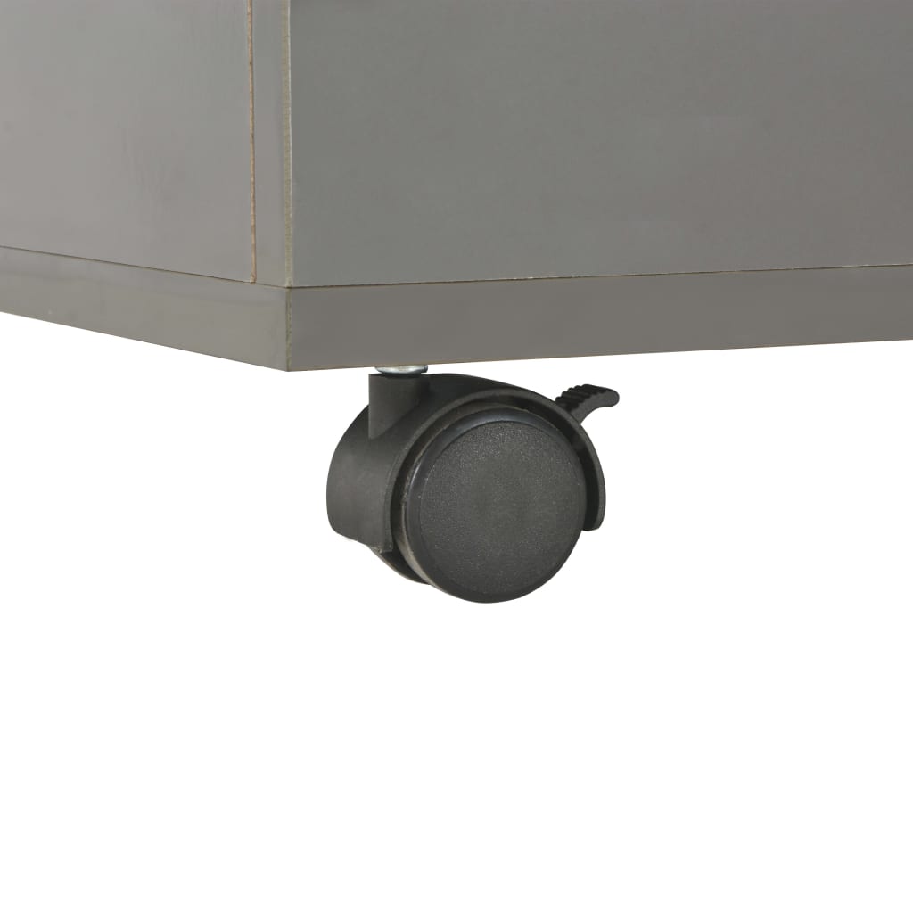 vidaXL Salongbord høyglans grå 60x60x35 cm sponplate
