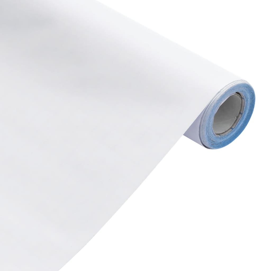 vidaXL Møbelklistremerke selvklebende matt hvit 90x500 cm PVC
