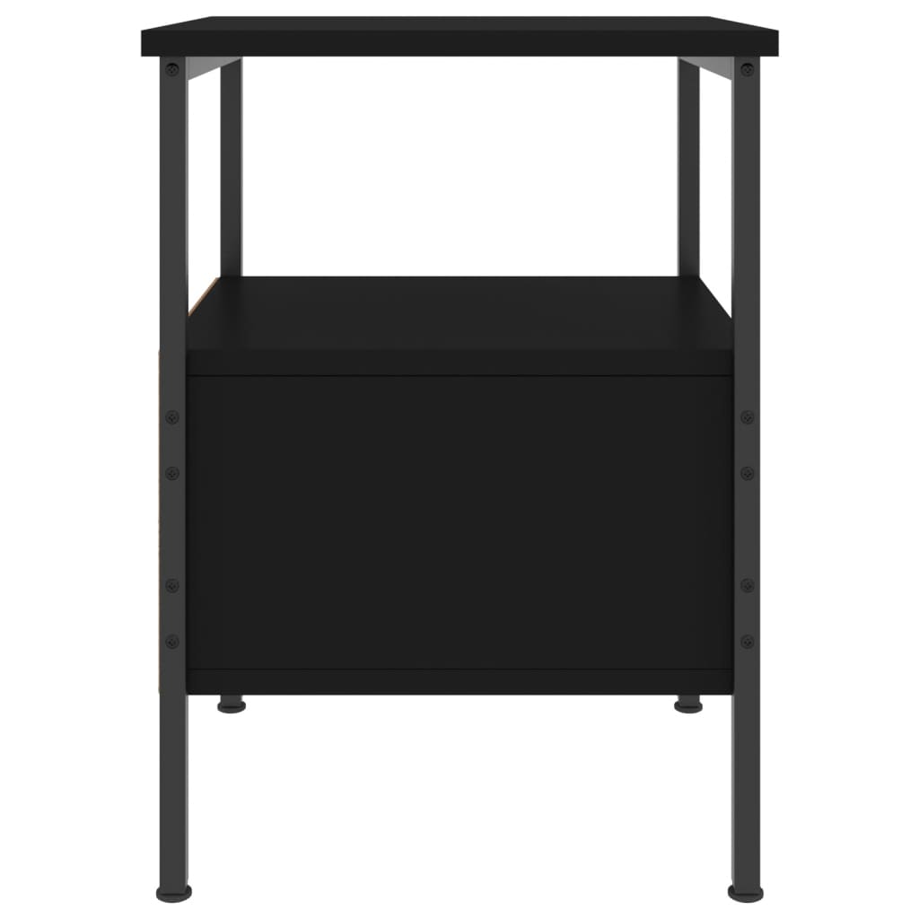 vidaXL Nattbord svart 34x36x50 cm konstruert tre