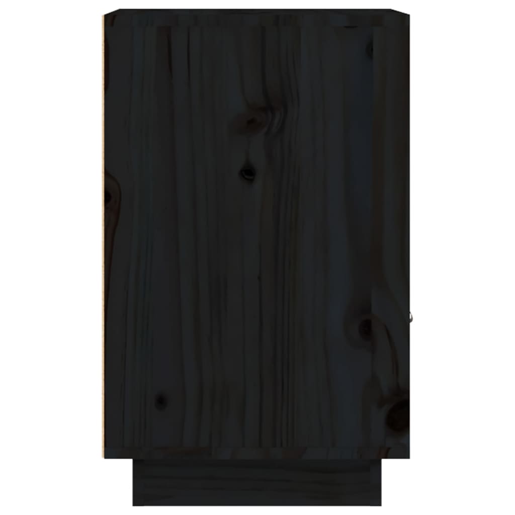 vidaXL Nattbord 2 stk svart 40x34x55 cm heltre furu