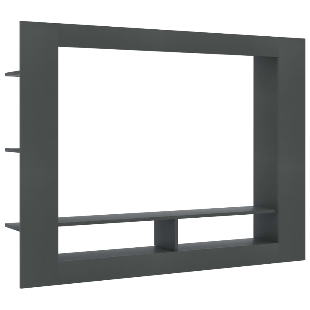 vidaXL TV-benk grå 152x22x113 cm sponplate