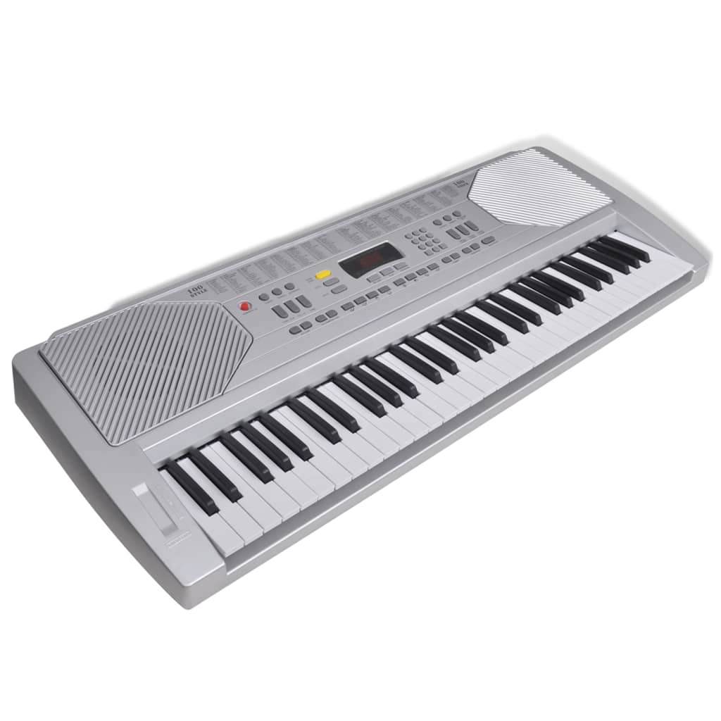 Elektronisk klaviatur med 61 tangenter og justerbart musikkstativ