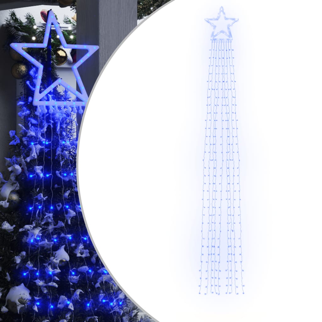 vidaXL Juletrelys 320 LEDs blå 375 cm