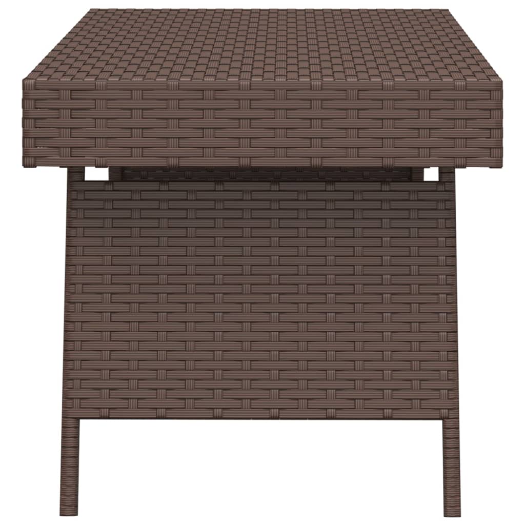 vidaXL Sammenleggbart sidebord brun 60x40x38 cm polyrotting