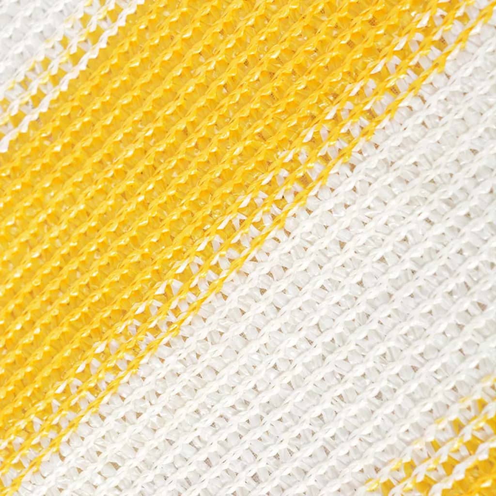 vidaXL Balkongskjerm HDPE 75x600 cm gul og hvit