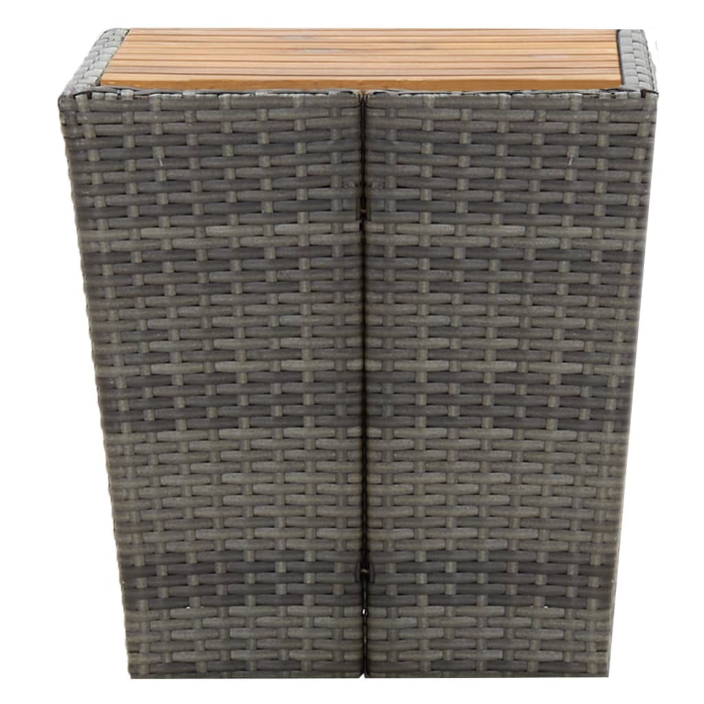 vidaXL Tebord grå 41,5x41,5x43 cm polyrotting og heltre akasie