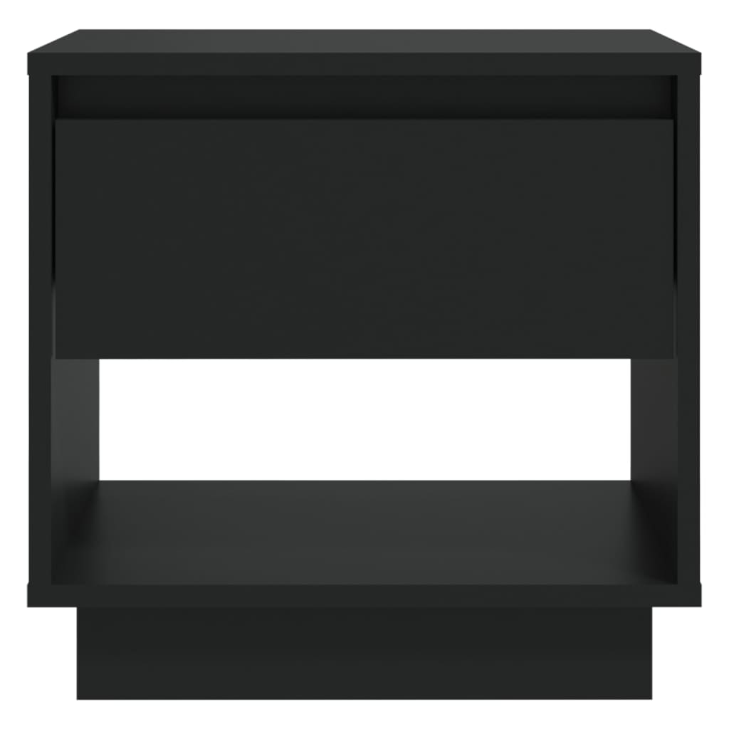 vidaXL Nattbord svart 45x34x44 cm sponplate