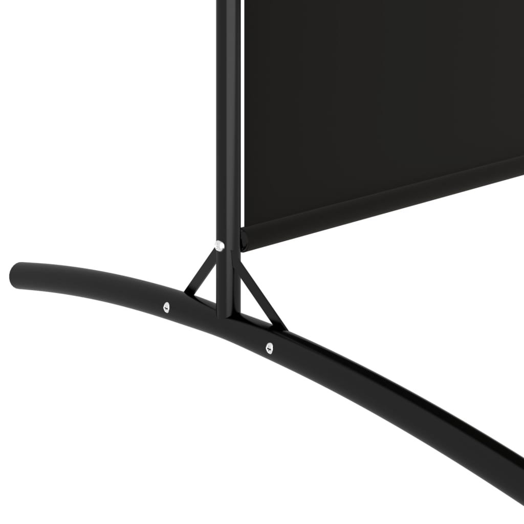vidaXL Romdeler med 2 paneler svart 348x180 cm stoff