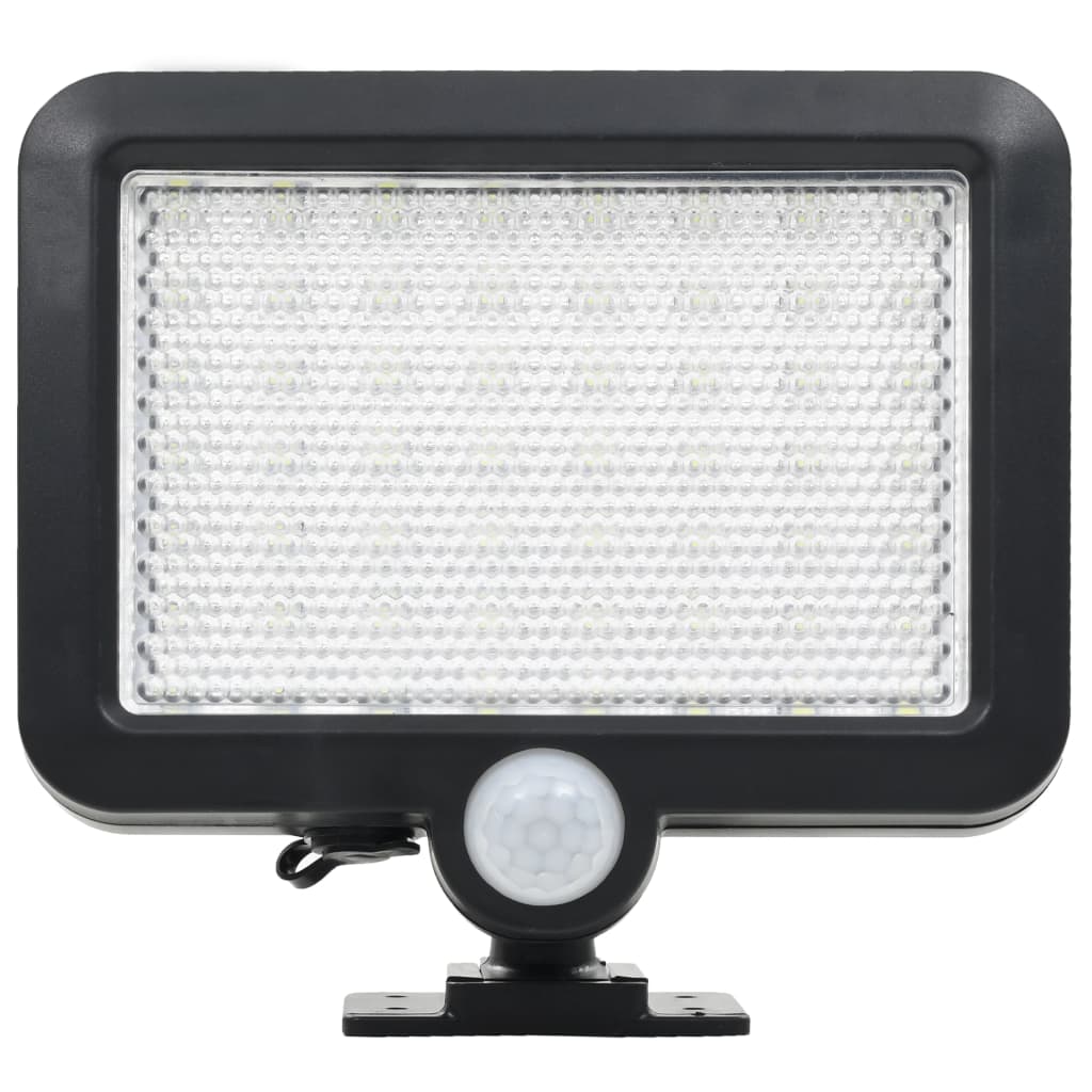 vidaXL Soldrevet lampe med bevegelsessensor LED-lys hvit