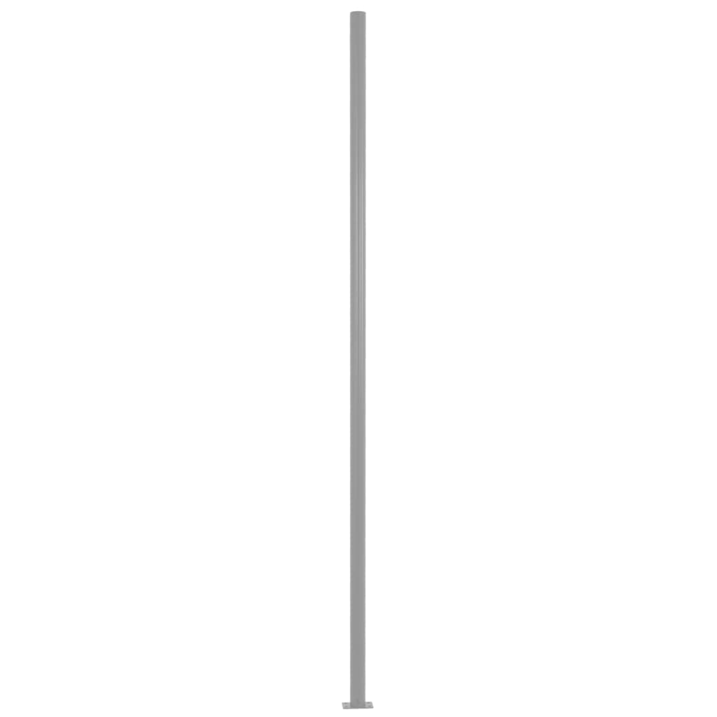 vidaXL Gjerdepanel med 2 stolper stoff 180x180 cm gråbrun
