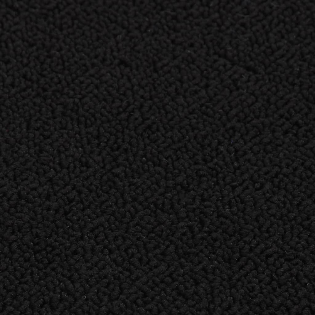 vidaXL Sklisikre trappematter 15 stk 75x20 cm svart rektangulær