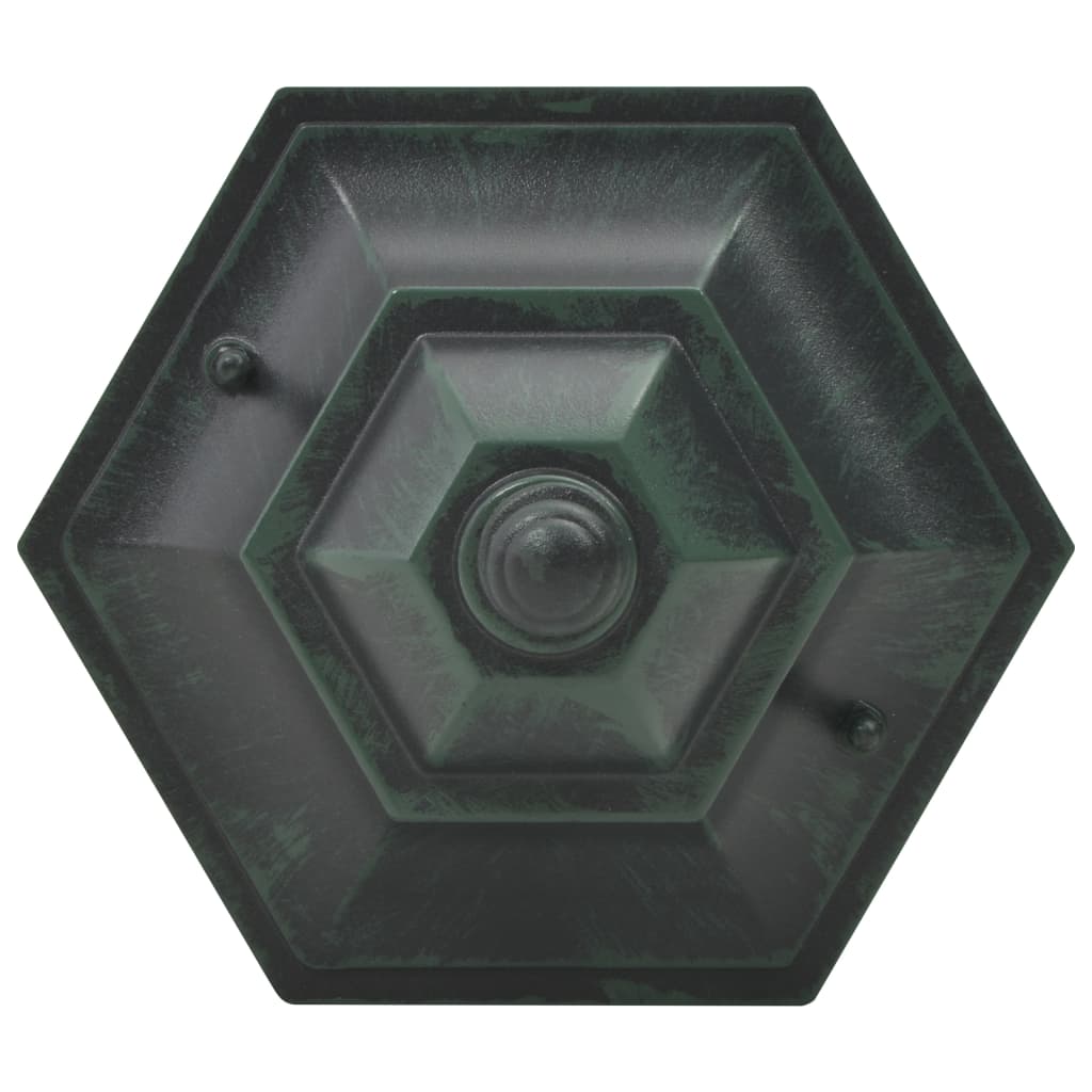 vidaXL Hagelyktestolpe E27 110 cm 6 stk aluminium mørkegrønn