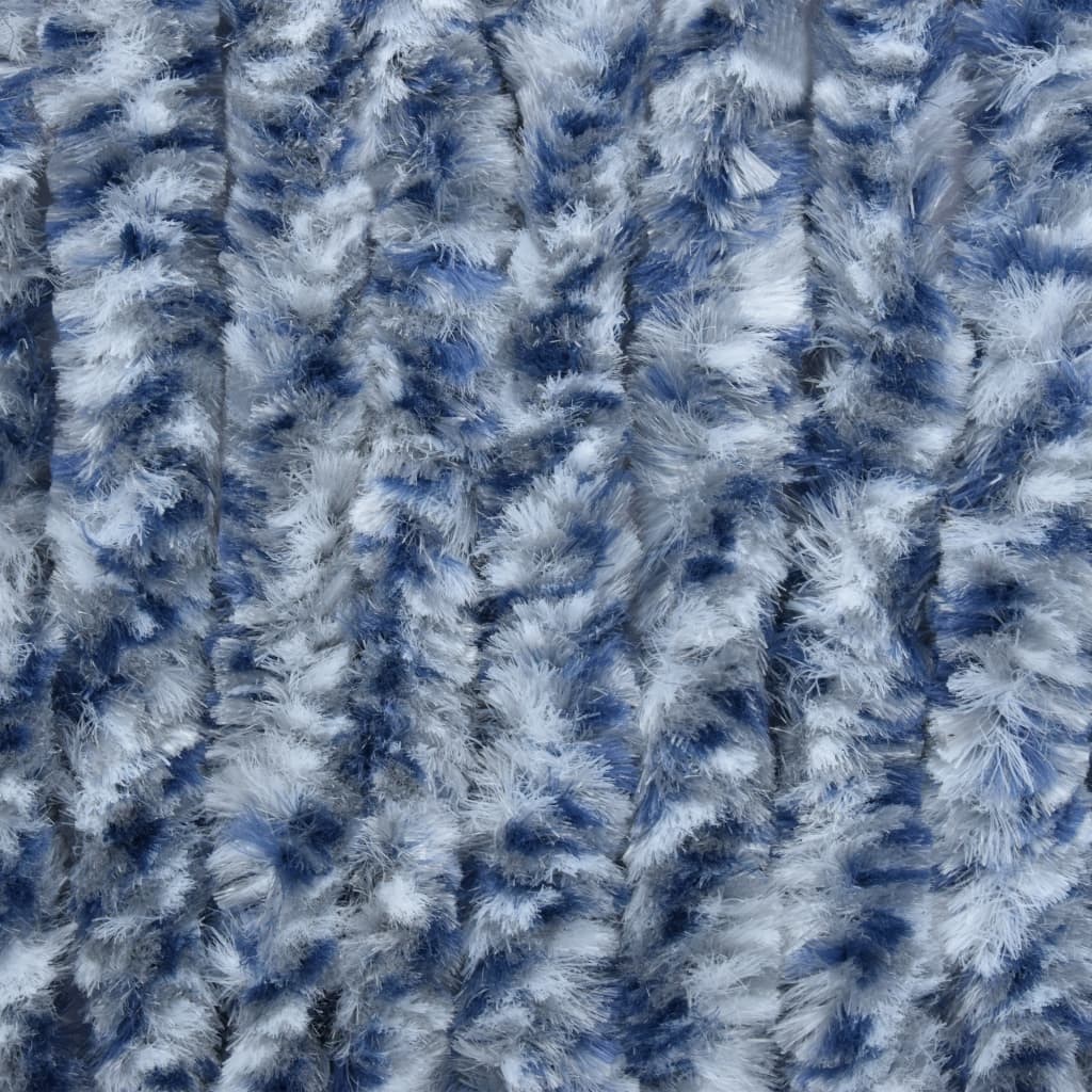 vidaXL Insektgardin 56x185 cm blå, hvit og sølv