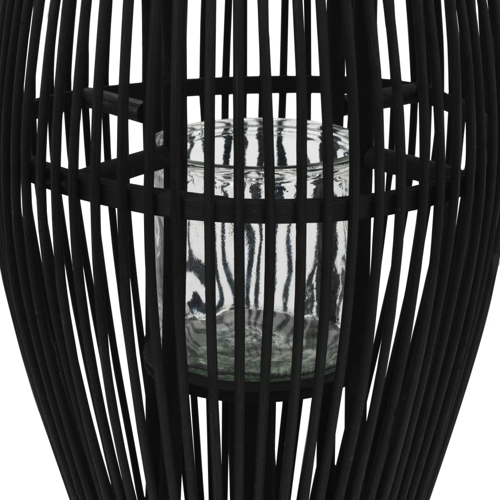 vidaXL Hengelanterne for stearinlys bambus svart 95 cm