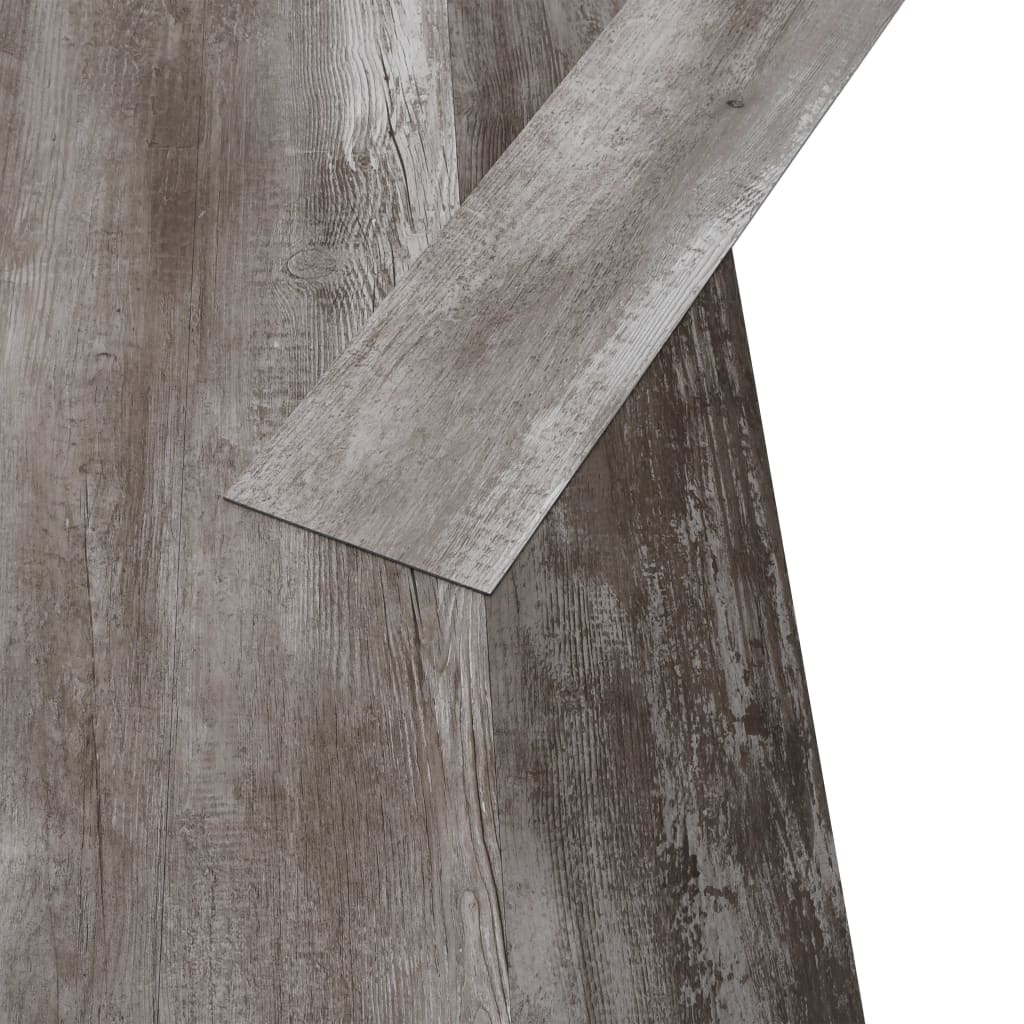 vidaXL Selvklebende PVC-gulvplanker 5,21 m² 2 mm matte brun tre