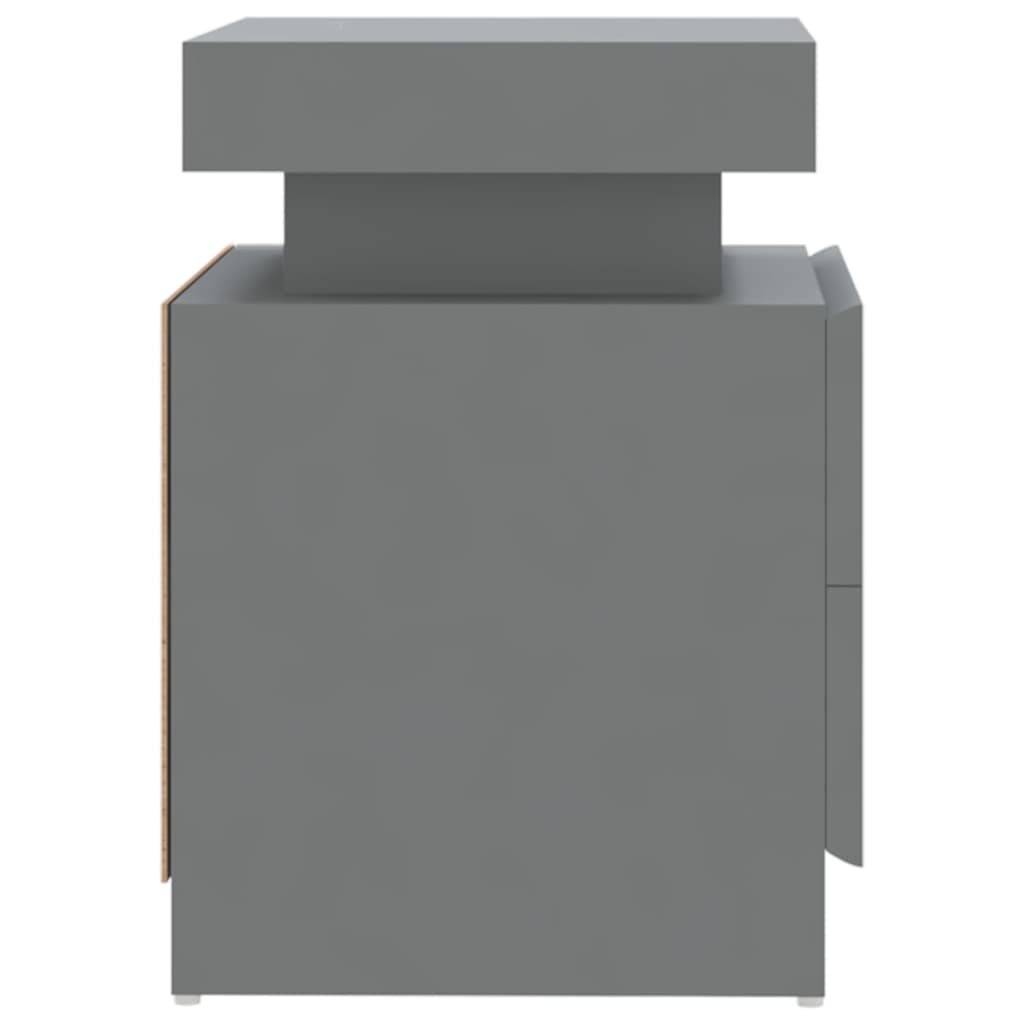 vidaXL Nattbord grå 45x35x52 cm sponplate