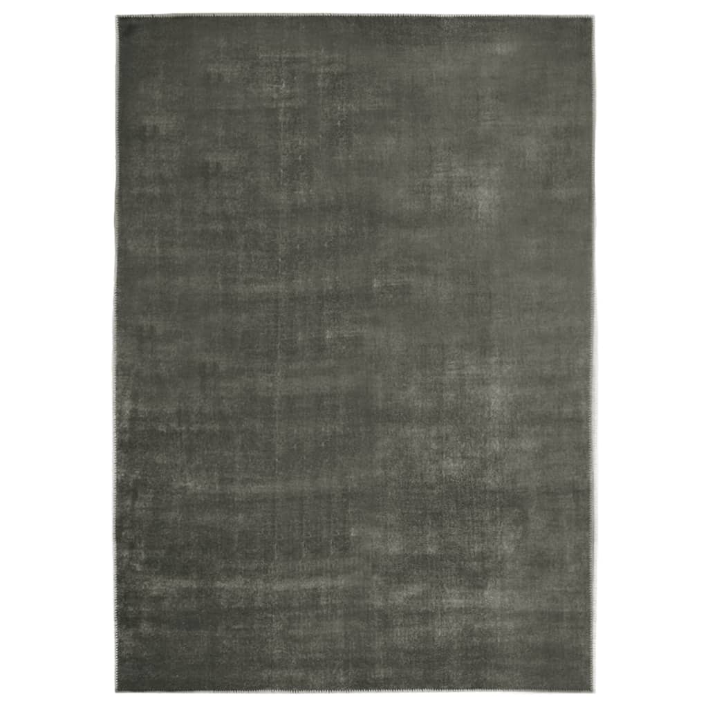 vidaXL Vaskbart og sammenleggbart teppe 140x200 cm gråbrun polyester