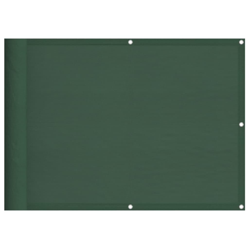 vidaXL Balkongskjerm mørkegrønn 75x1000 cm 100% polyester oxford