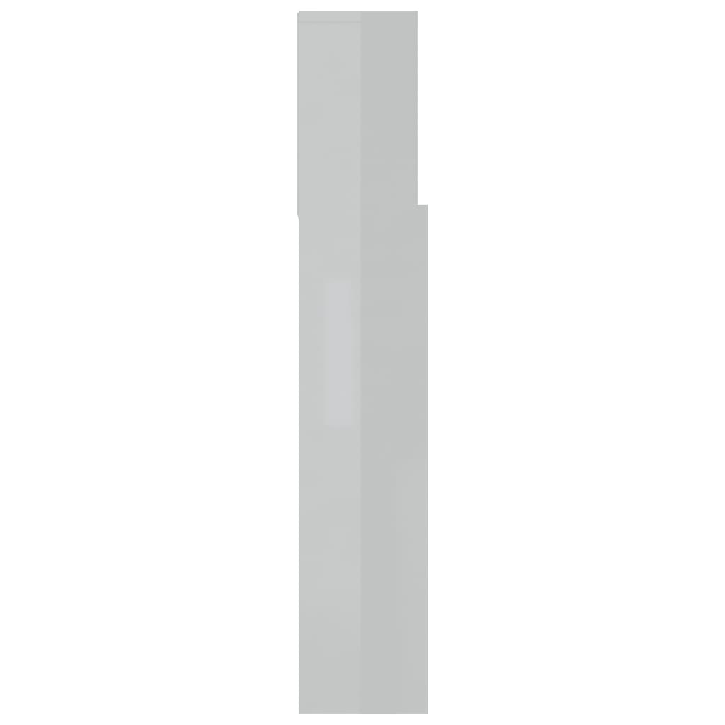 vidaXL Sengegavlskap høyglans hvit 120x19x103,5 cm