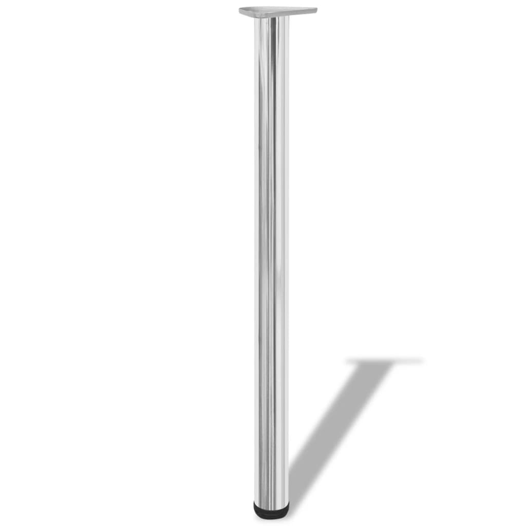 242143 4 Height Adjustable Table Legs Chrome 870 mm