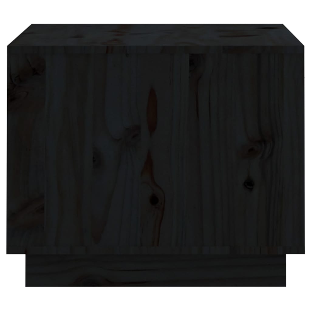 vidaXL Salongbord svart 120x50x40,5 cm heltre furu