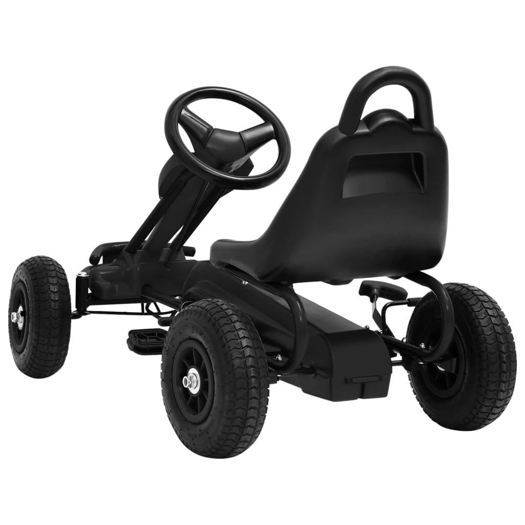 vidaXL Pedal-go-kart med pneumatiske dekk svart