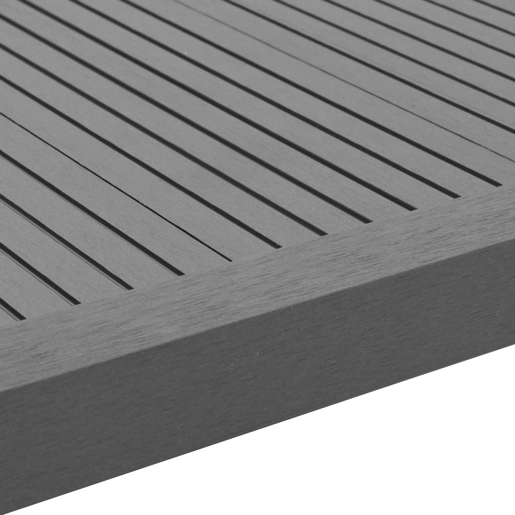 vidaXL Vinkellister for terrassebord 5 stk WPC 170 cm grå