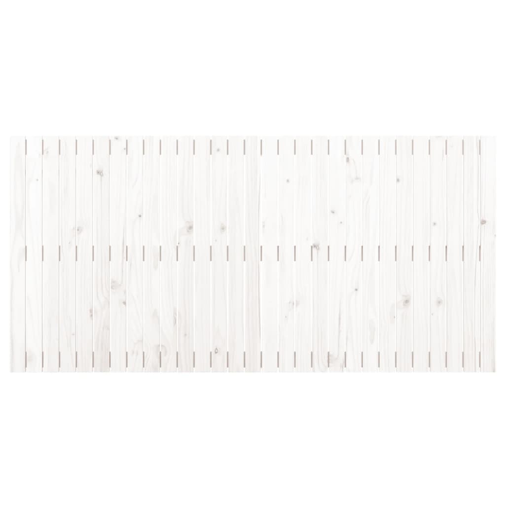 vidaXL Veggmontert sengegavl hvit 185x3x90 cm heltre furu