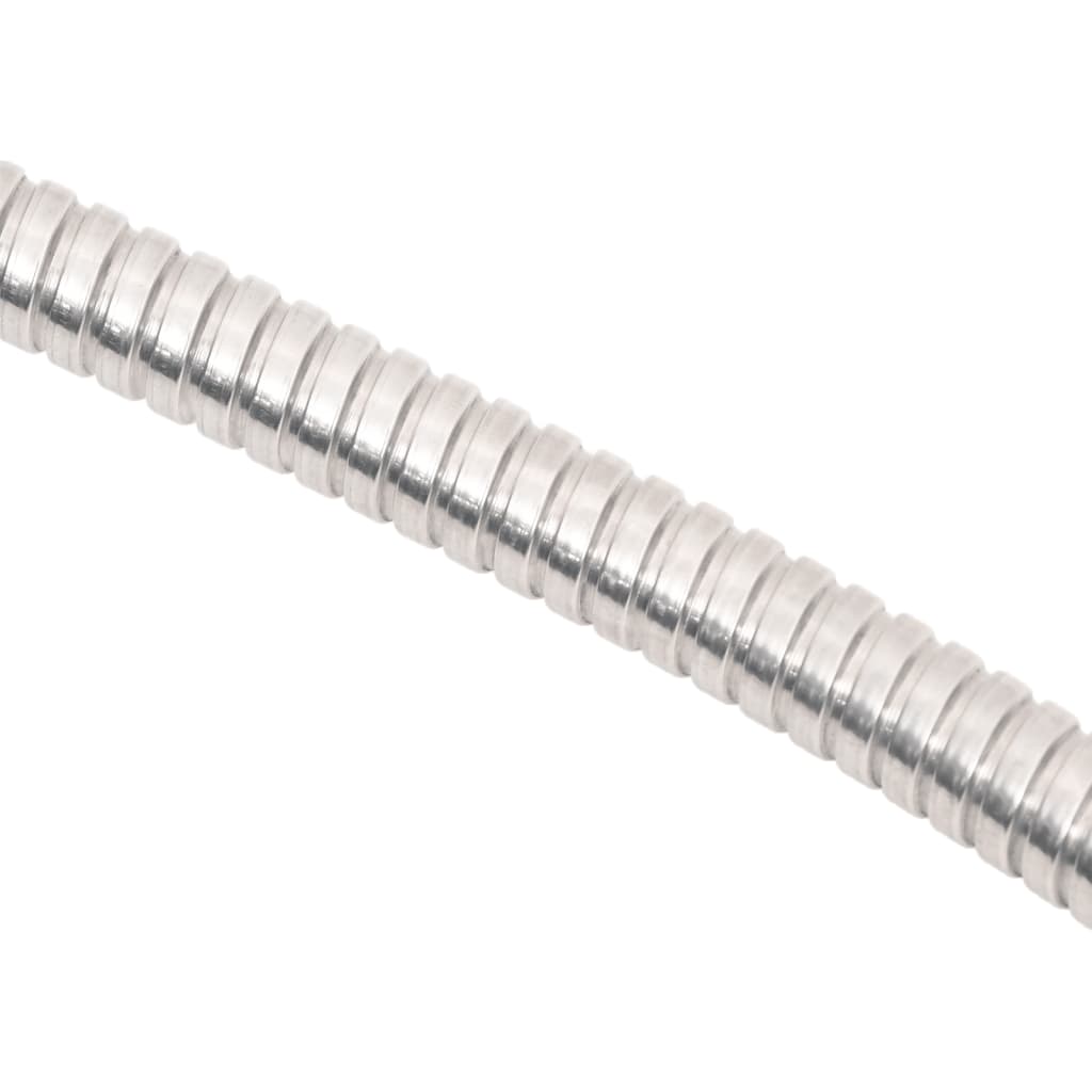 vidaXL Hageslange med sprøytedyse sølv 0,6" 15 m rustfritt stål