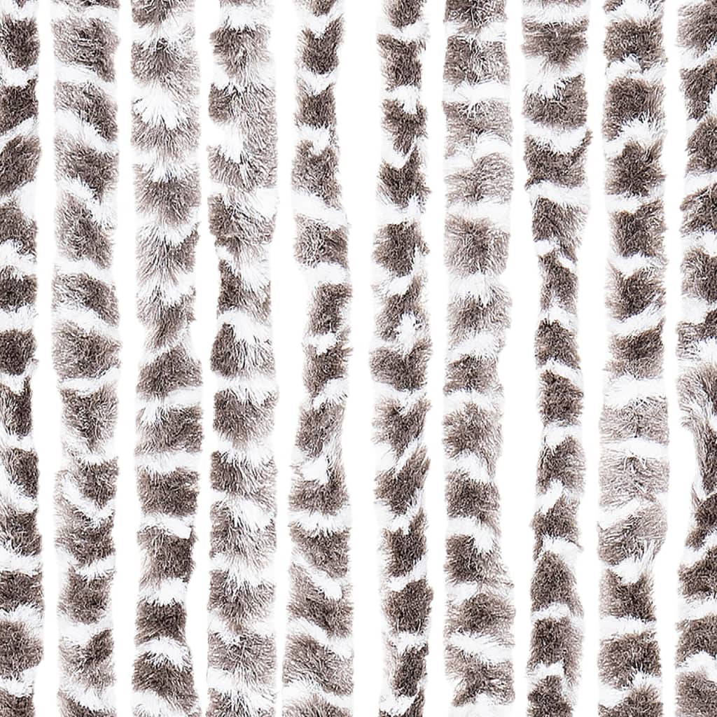 vidaXL Fluegardin gråbrun og hvit 100x200 cm chenille