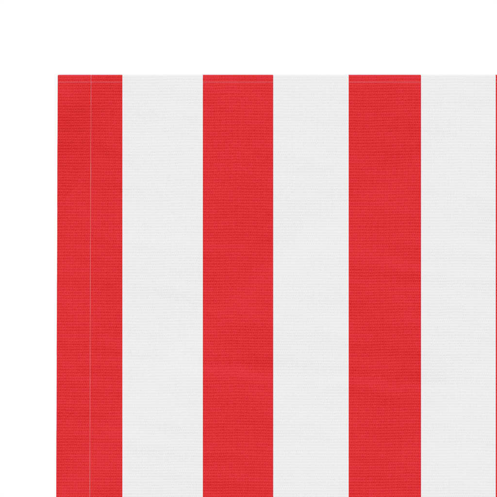 vidaXL Erstatningsduk for markise rød og hvit stripe 5x3 m