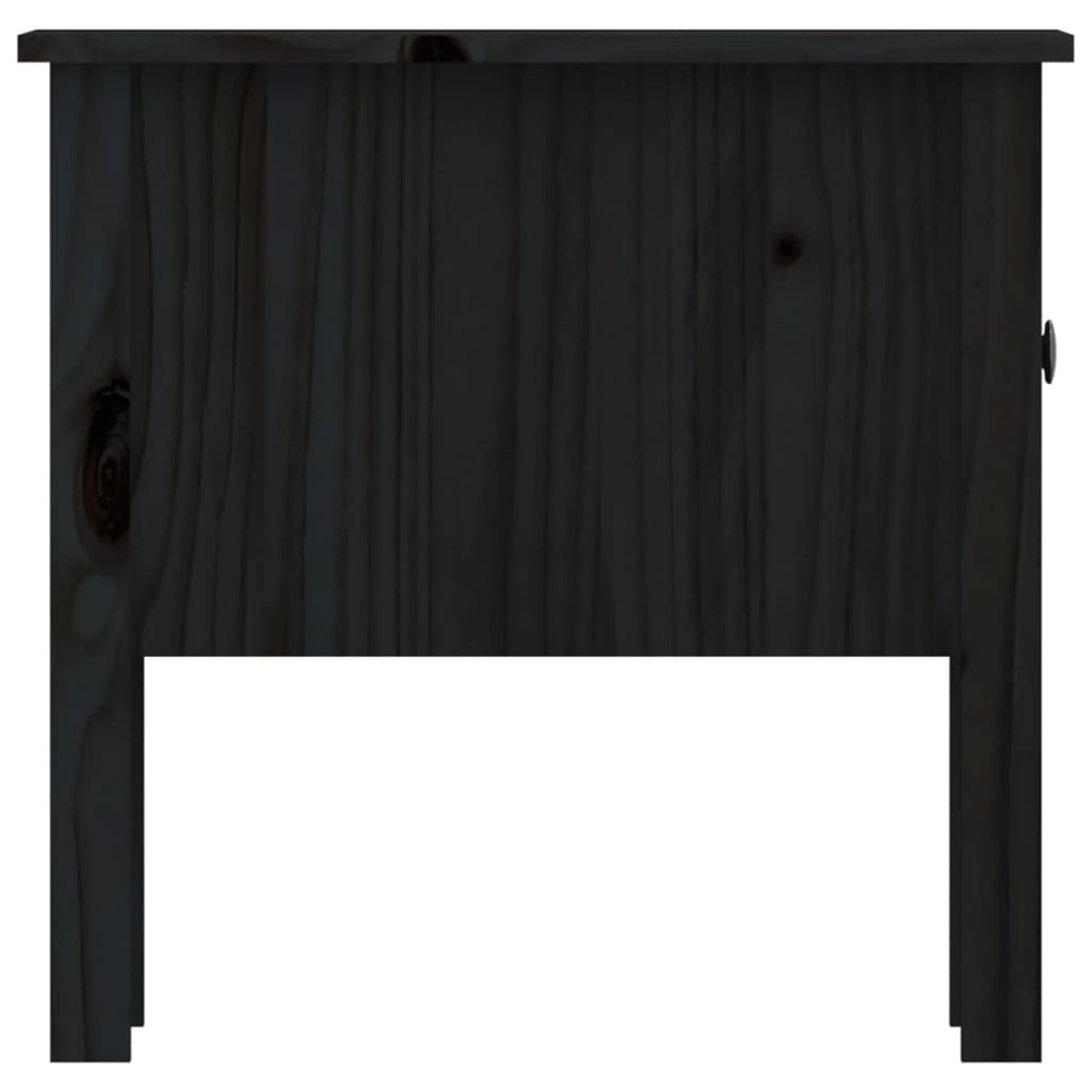 vidaXL Sidebord 2 stk svart 50x50x49 cm heltre furu
