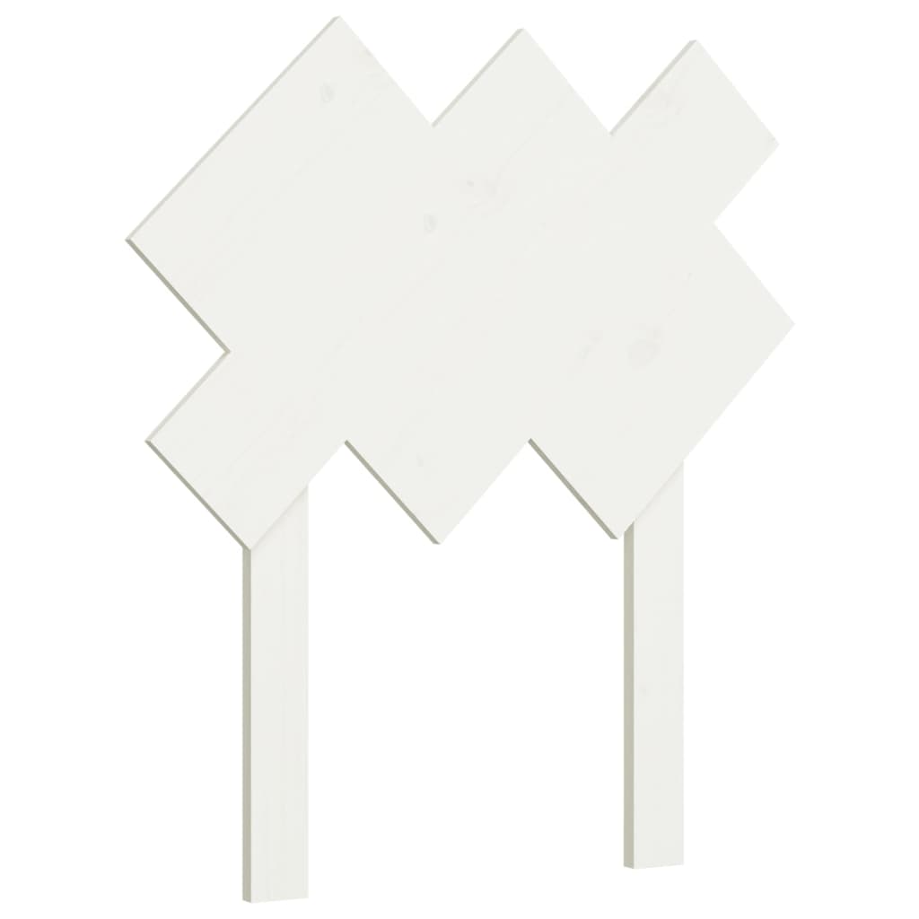 vidaXL Sengegavl hvit 72,5x3x81 cm heltre furu