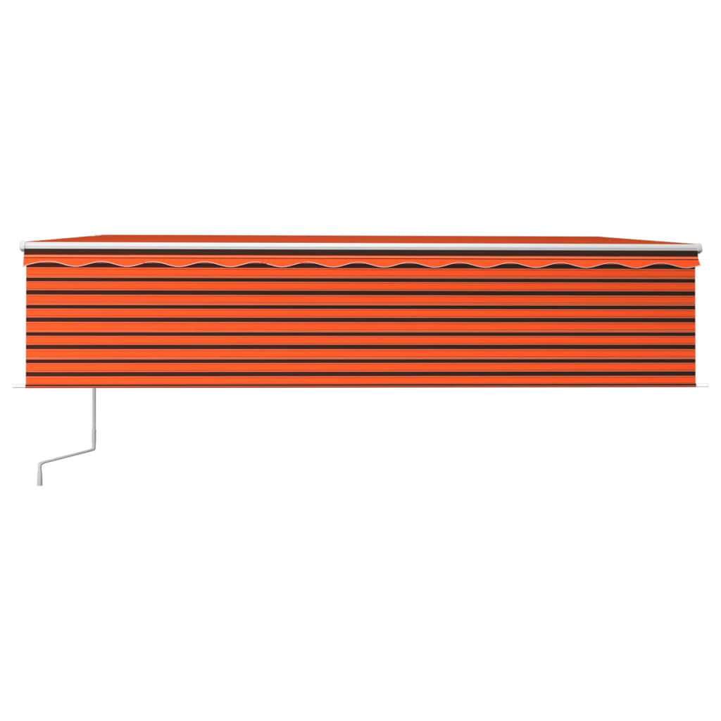 vidaXL Automatisk uttrekkbar markise med persienne 6x3 m oransje brun