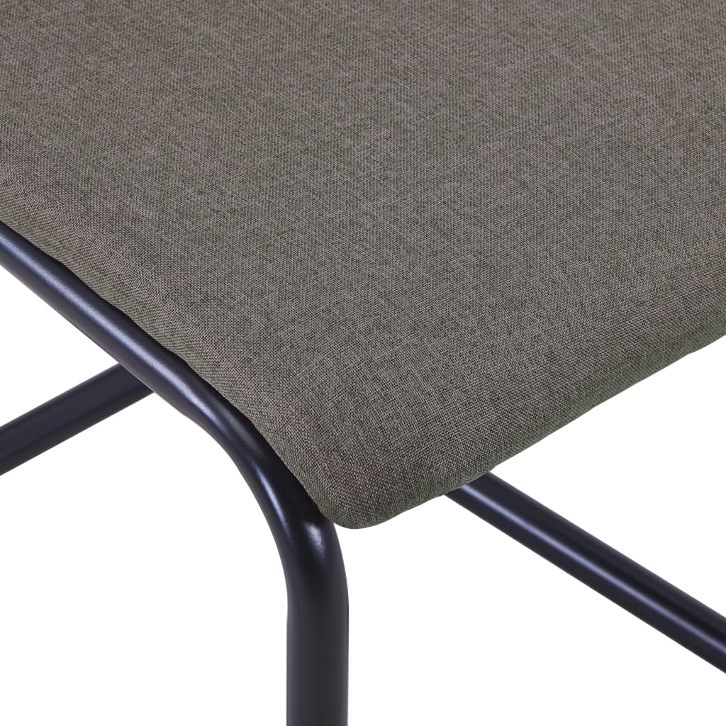 vidaXL Frittbærende spisestoler 6 stk gråbrun stoff