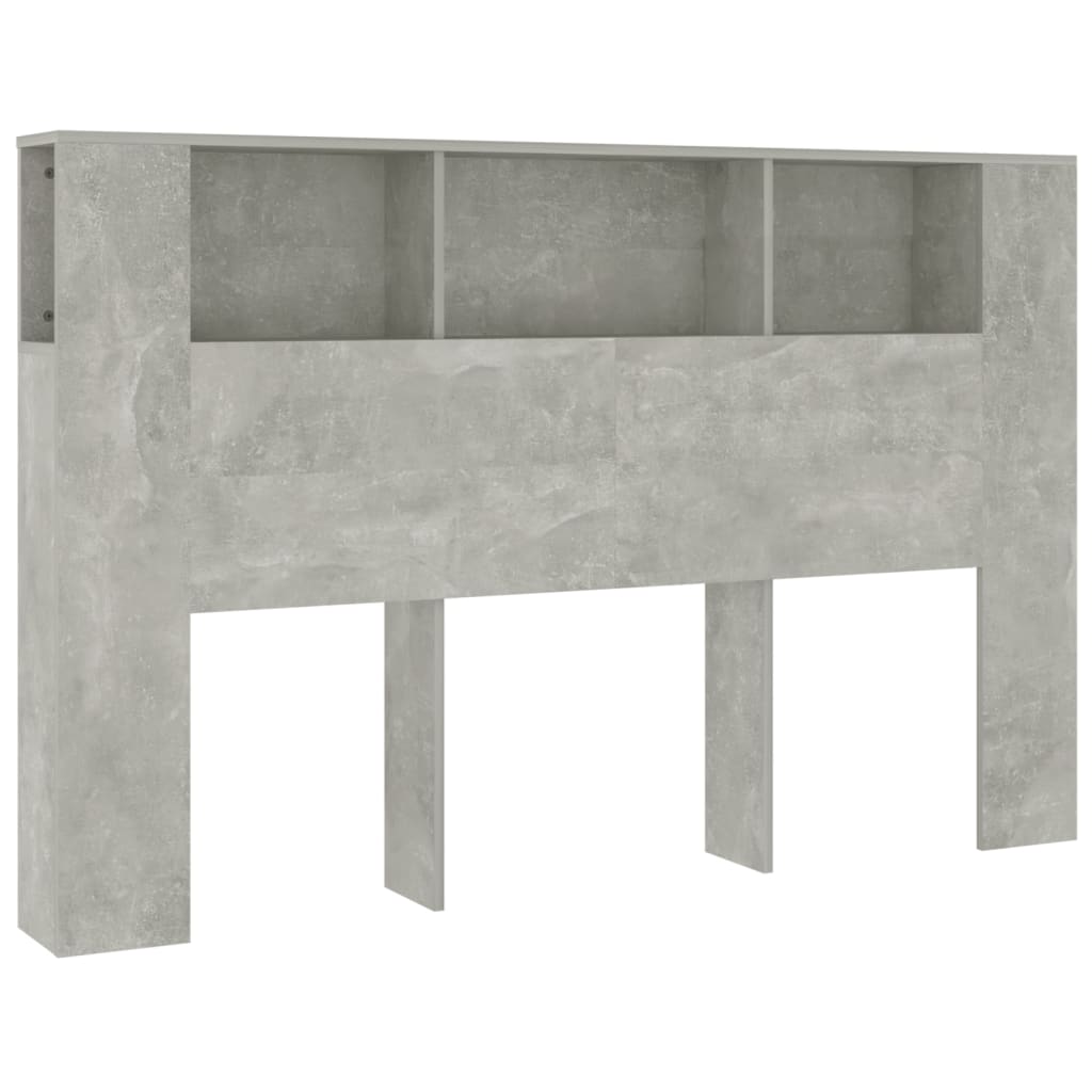 vidaXL Sengegavlskap betonggrå 160x18,5x104,5 cm
