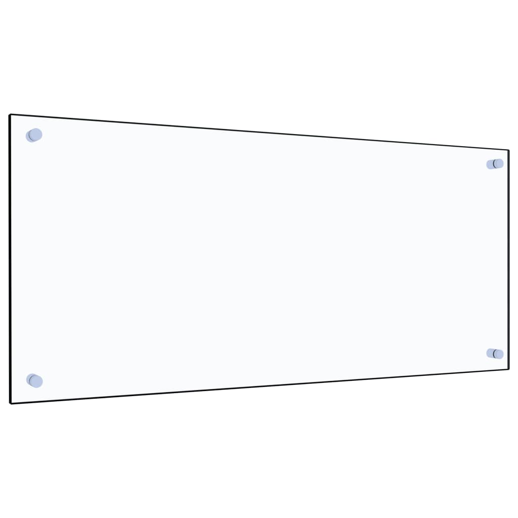 vidaXL Kjøkkenplate gjennomsiktig 90x40 cm herdet glass