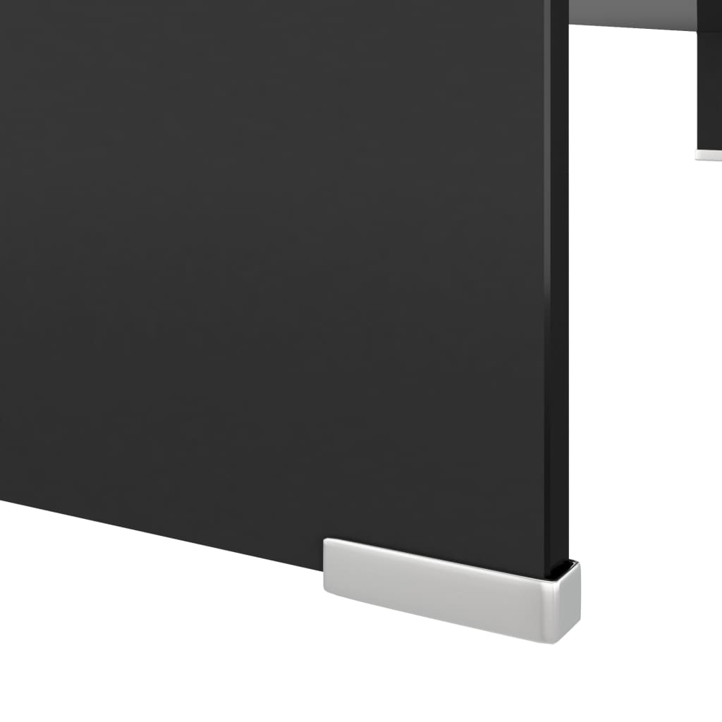 vidaXL TV-benk glass svart 110x30x13 cm