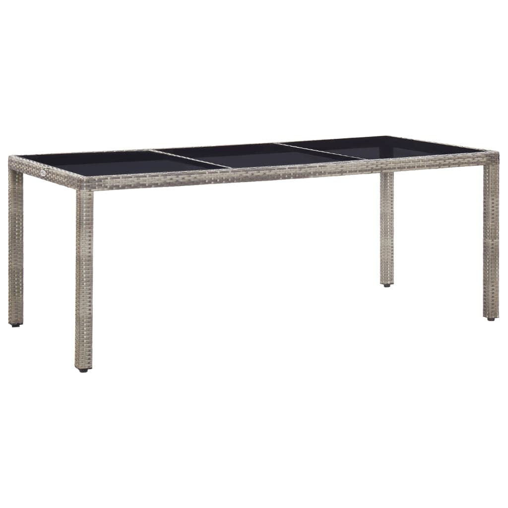 vidaXL Hagebord grå 190x90x75 cm polyrotting