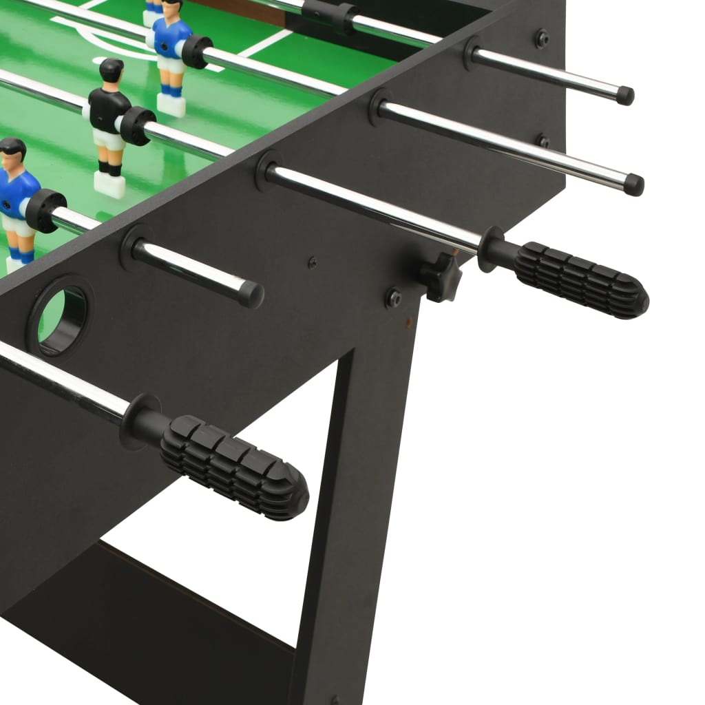 vidaXL Sammenleggbart fotballbord 121x61x80 cm svart