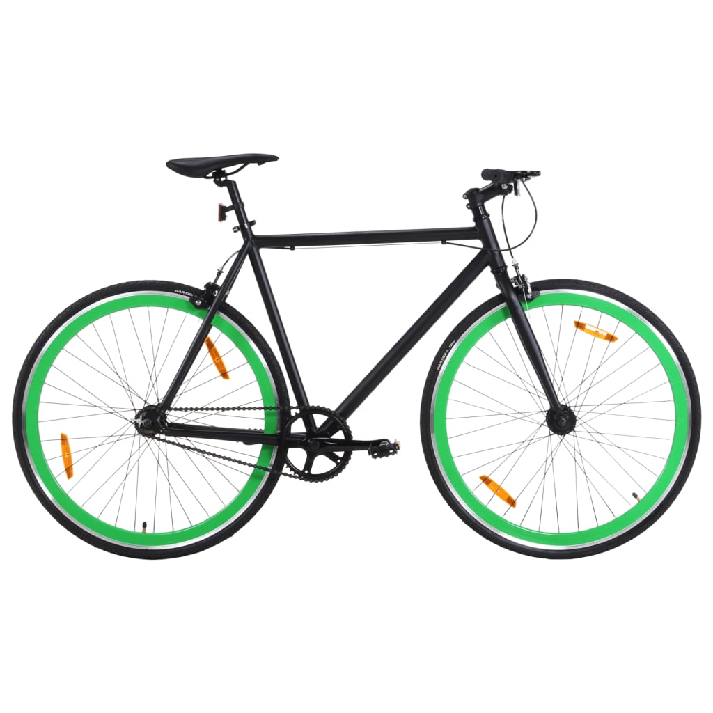vidaXL Fastnavsykkel svart og grønn 700c 55 cm