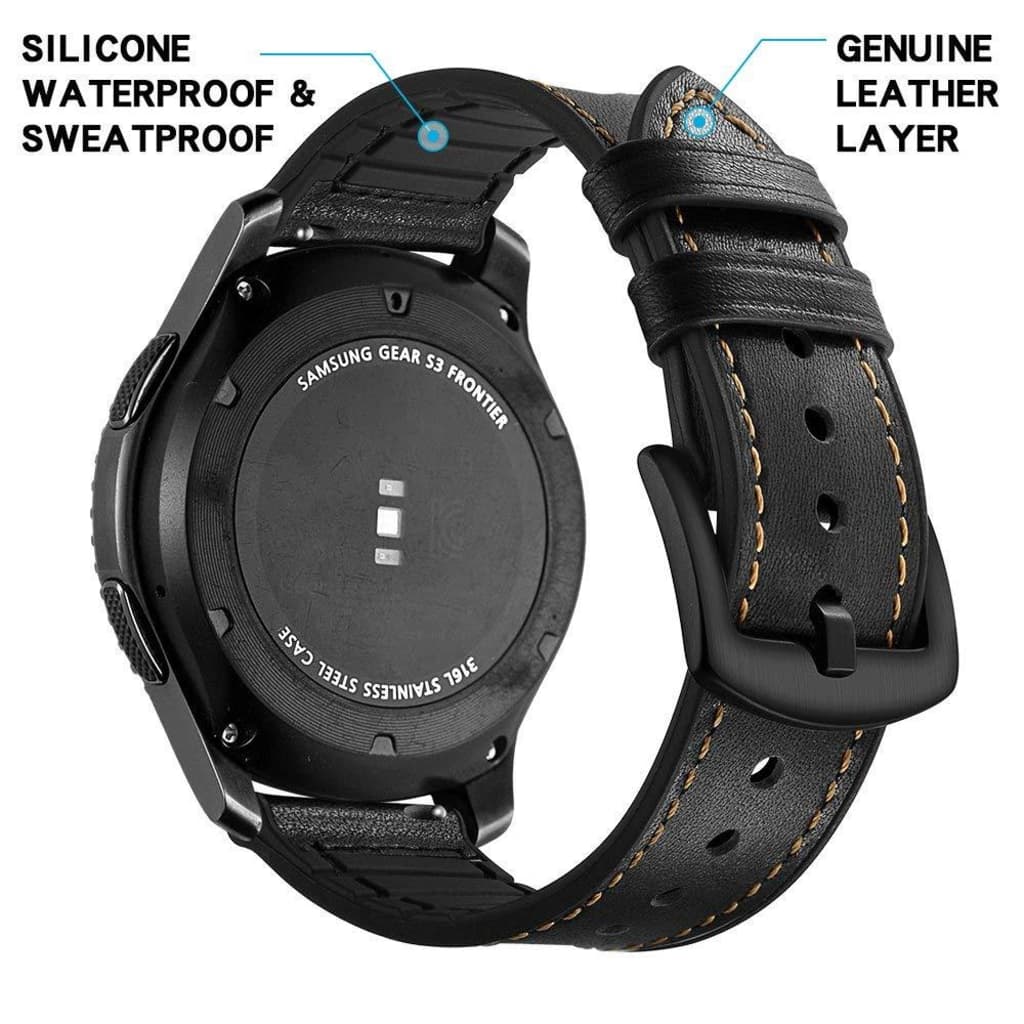 Armbånd Samsung Gear S3 Classic / Frontier / Galaxy Watch Leather - sv