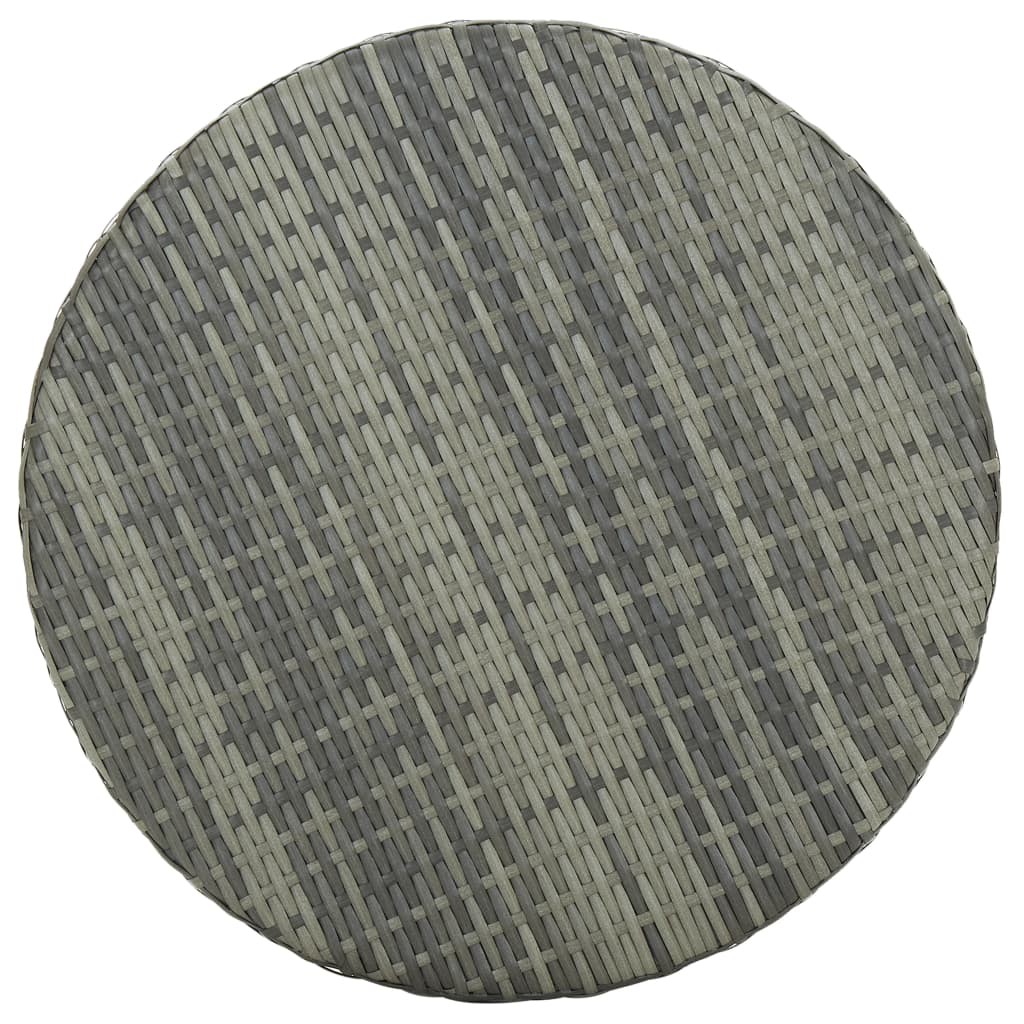 vidaXL Utendørs barsett med puter 3 deler polyrotting grå