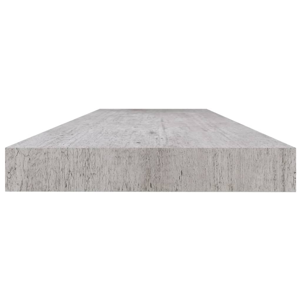 vidaXL Flytende vegghyller 4 stk betonggrå 120x23,5x3,8 cm MDF