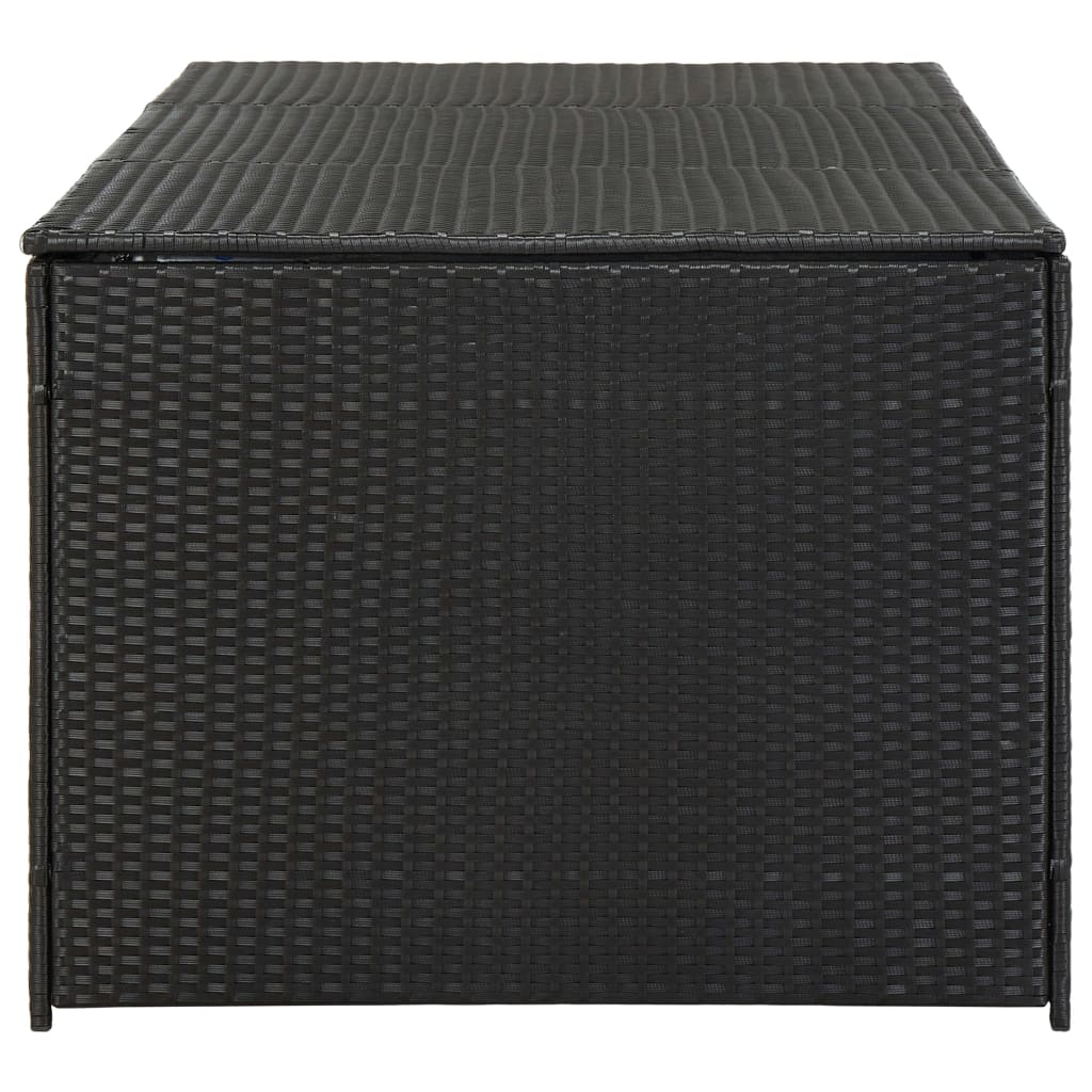 vidaXL Utendørs oppbevaringsboks polyrotting 180x90x75 cm svart