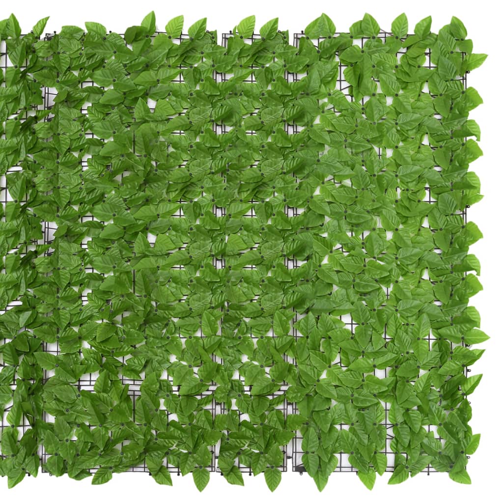 vidaXL Balkongskjerm med grønne blader 300x150 cm