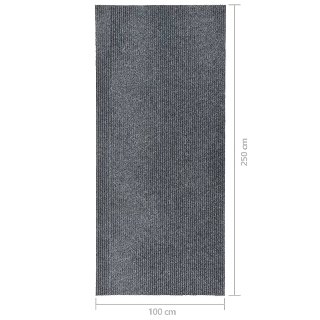 vidaXL Smussfangende teppeløper grå 100x250 cm