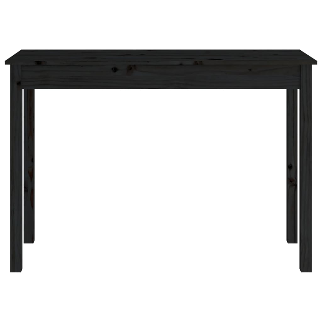 vidaXL Konsollbord svart 110x40x75 cm heltre furu
