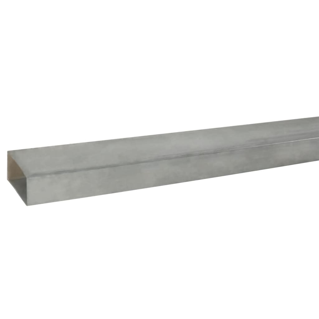 vidaXL Hagegjerdestolper 10 stk sølv 220 cm stål